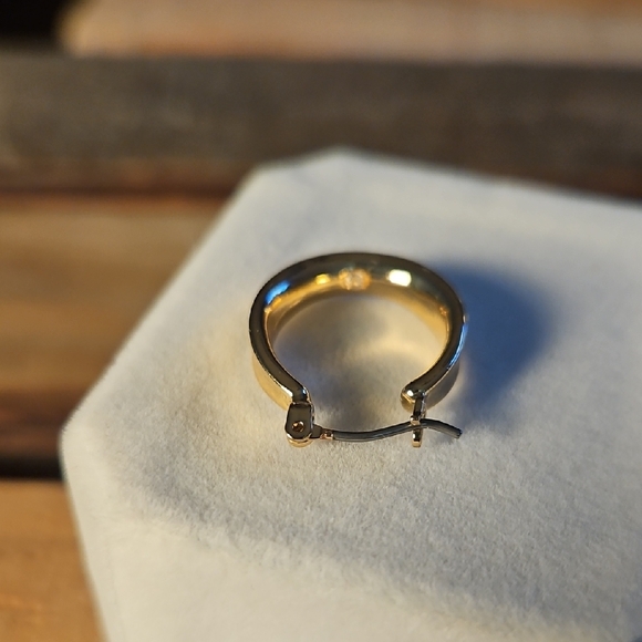 Elegant Gold Hoop Earrings - Picture 7 of 10